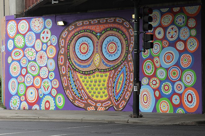 Colorful Owl Mural